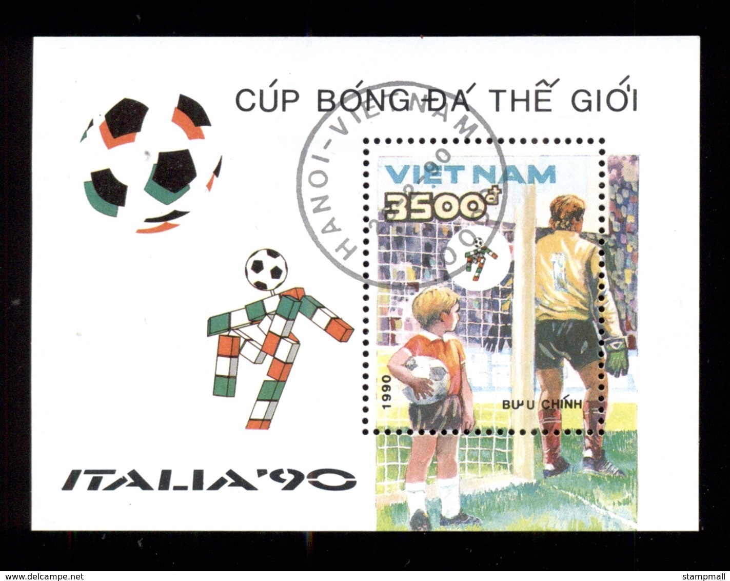 Vietnam 1990 World Cup Soccer Italy MS CTO - Vietnam