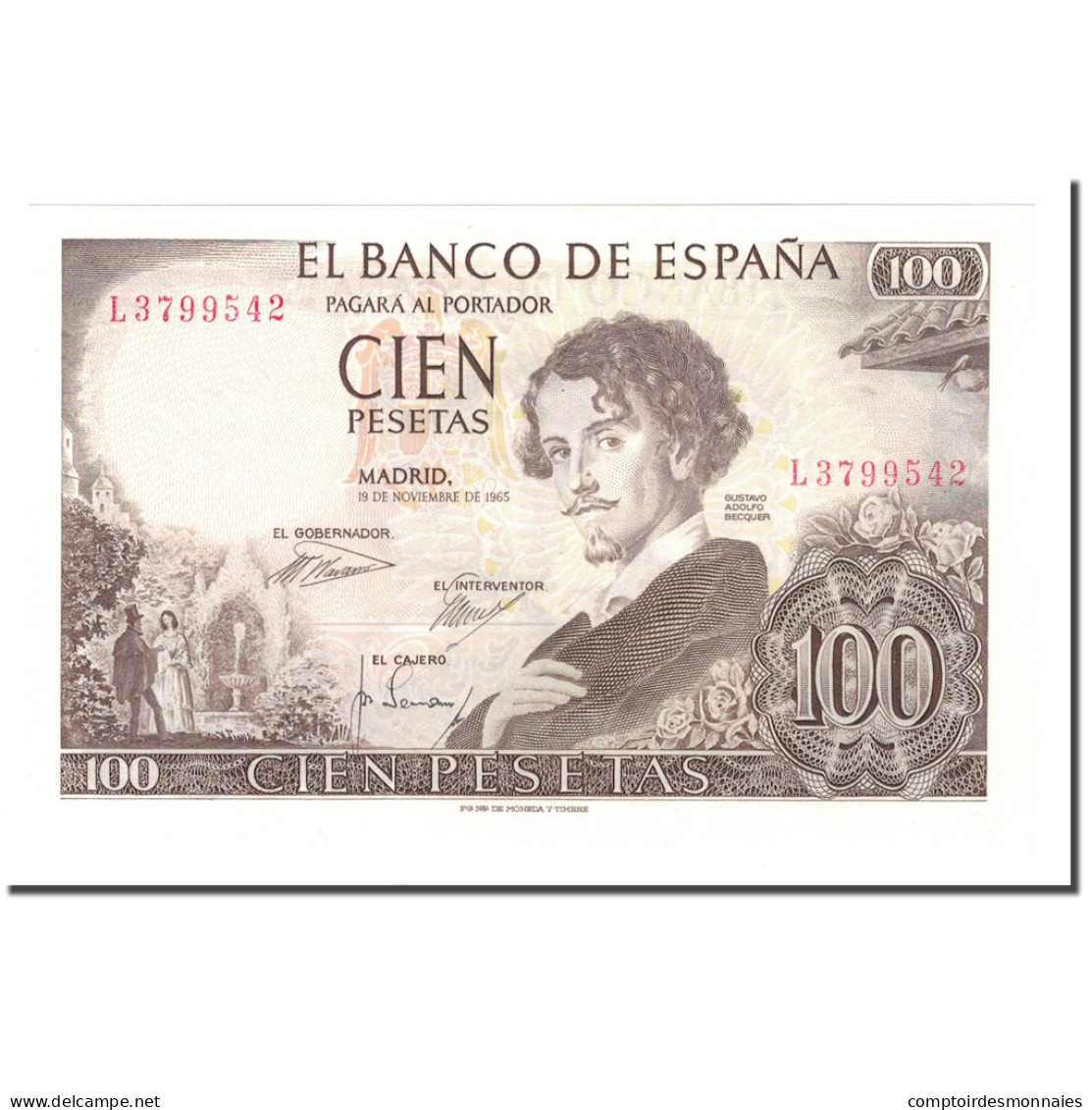 Billet, Espagne, 100 Pesetas, 1970, 1965-11-19, KM:150, NEUF - 100 Pesetas