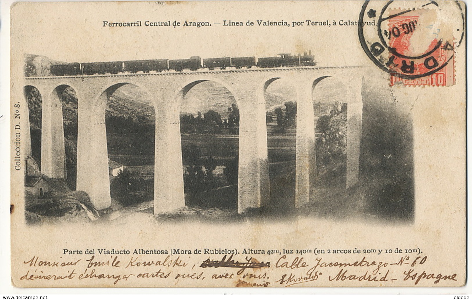 Ferrocaril Central De Aragon Valencia Teruel Calatayud Viaducto Albentosa Mora De Rubiejos Jarestrea Putna Romania - Altri & Non Classificati