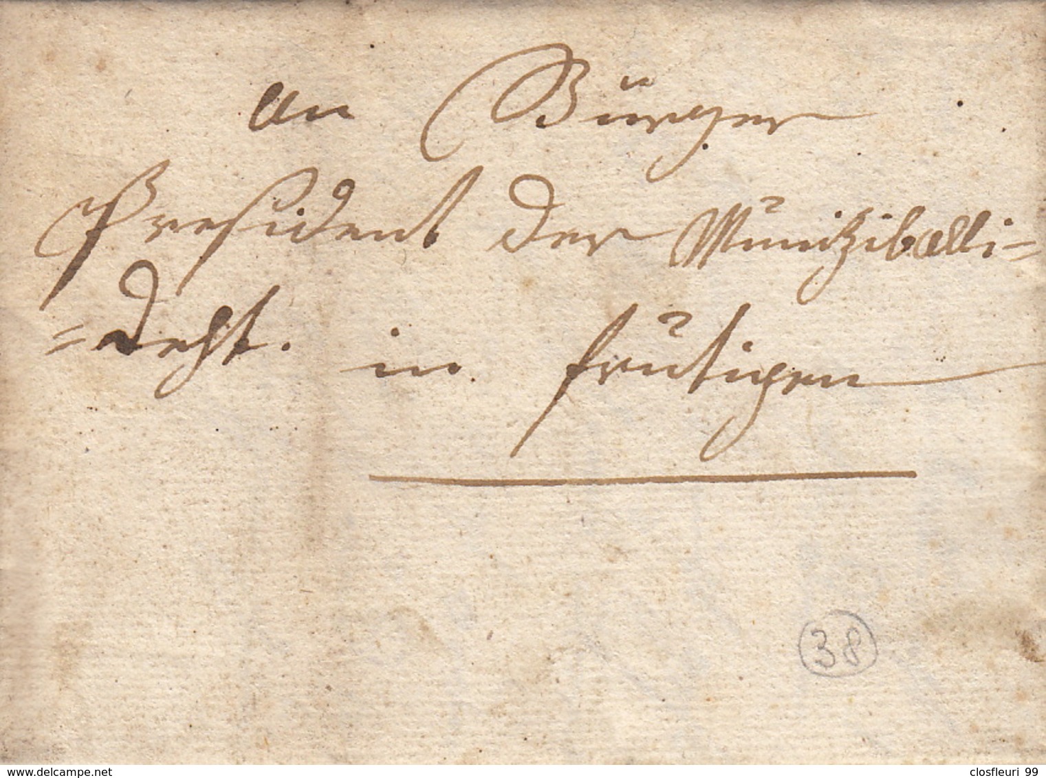 Brief Aus Frütigen - Schweiz, M. Januar4 1801. Bürger - ...-1845 Prephilately