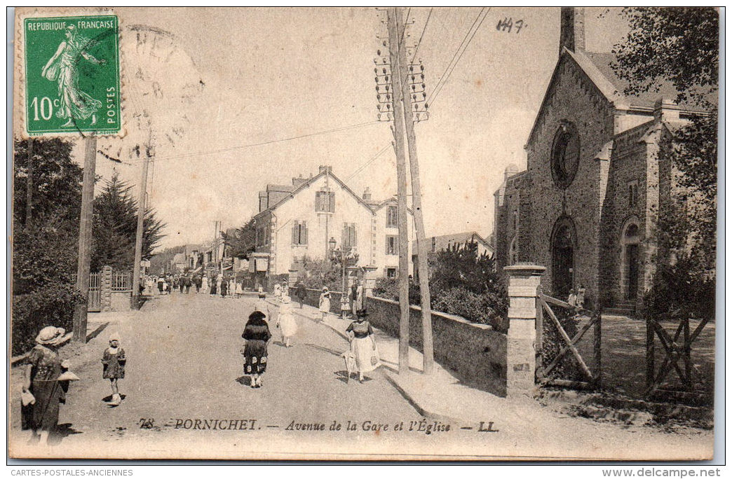 44 PORNICHET - Avenue De La Gare Et L'église - Pornichet