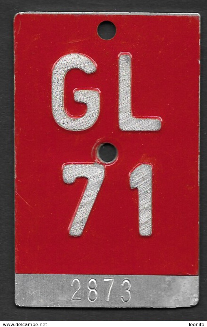 Velonummer Glarus GL 71 - Plaques D'immatriculation