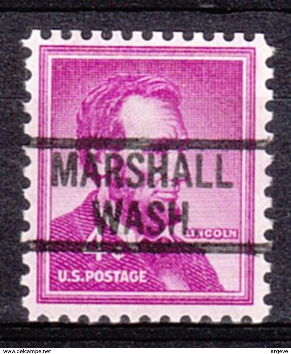 USA Precancel Vorausentwertung Preo, Locals Washington, Marshall 819 - Precancels