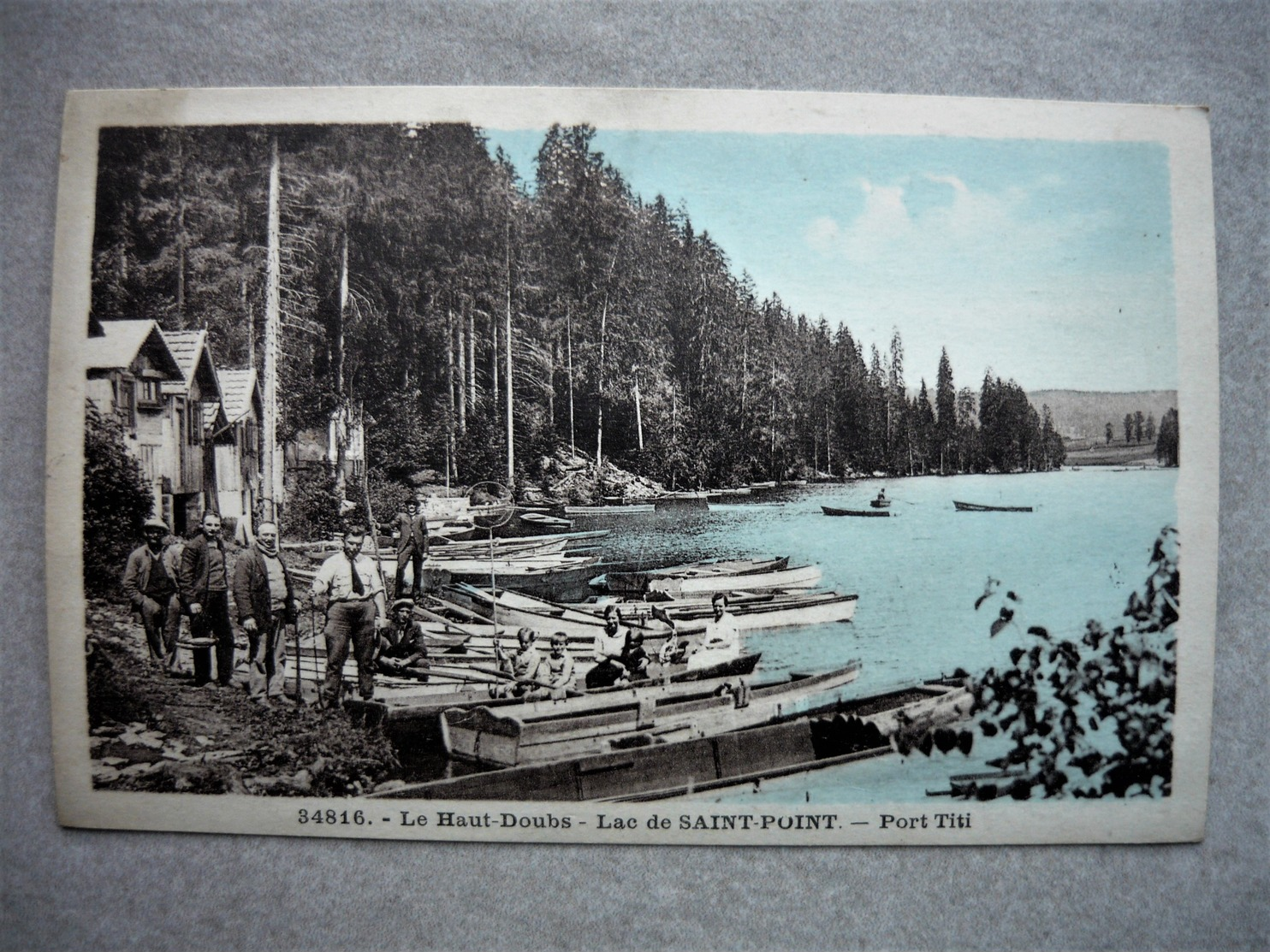 34816 - Haut Doubs 25 Lac De Saint Point - Port Titi - Départ Pour La Pèche - Barque Bateau - Autres & Non Classés