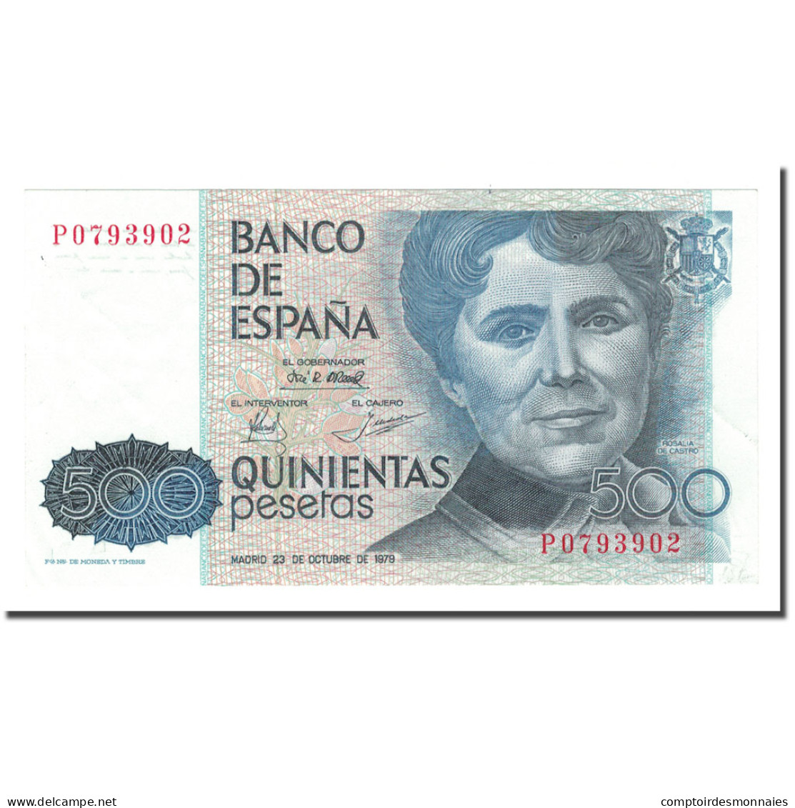 Billet, Espagne, 500 Pesetas, 1983, 1979-10-23, KM:157, SUP+ - [ 4] 1975-…: Juan Carlos I.