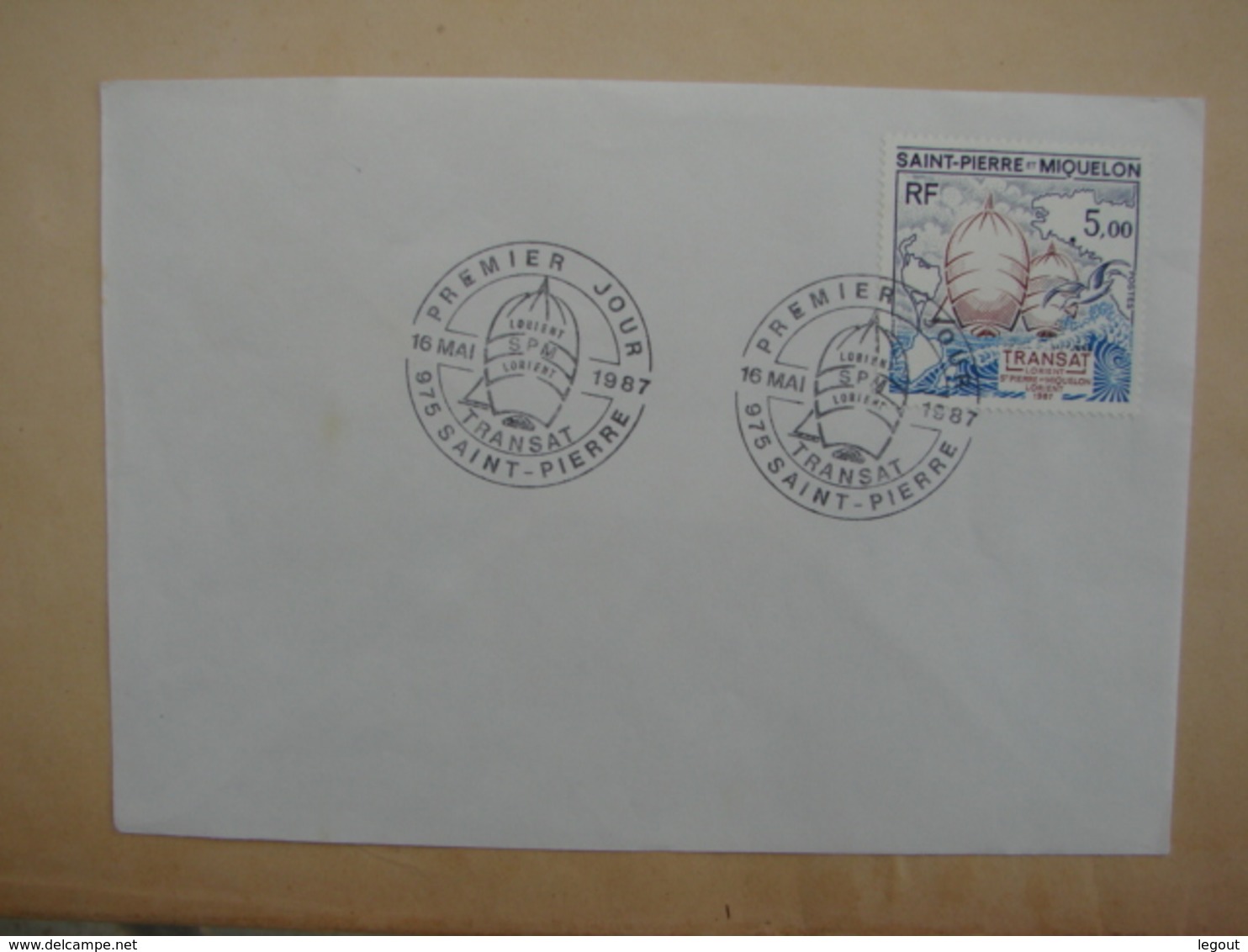 SPM/Saint Pierre Et Miquelon-Enveloppe 1er Jour FDC TRANSAT 16 Mai 1987 - Cartas & Documentos