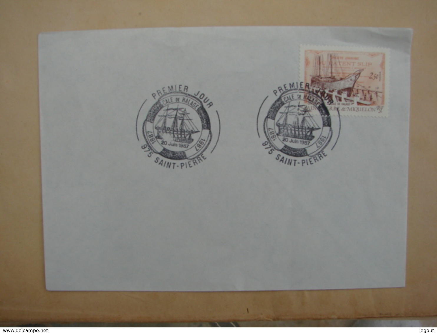 SPM/Saint Pierre Et Miquelon - Enveloppe 1er Jour CALE DE HALAGE 20 Juin 1987 - Covers & Documents