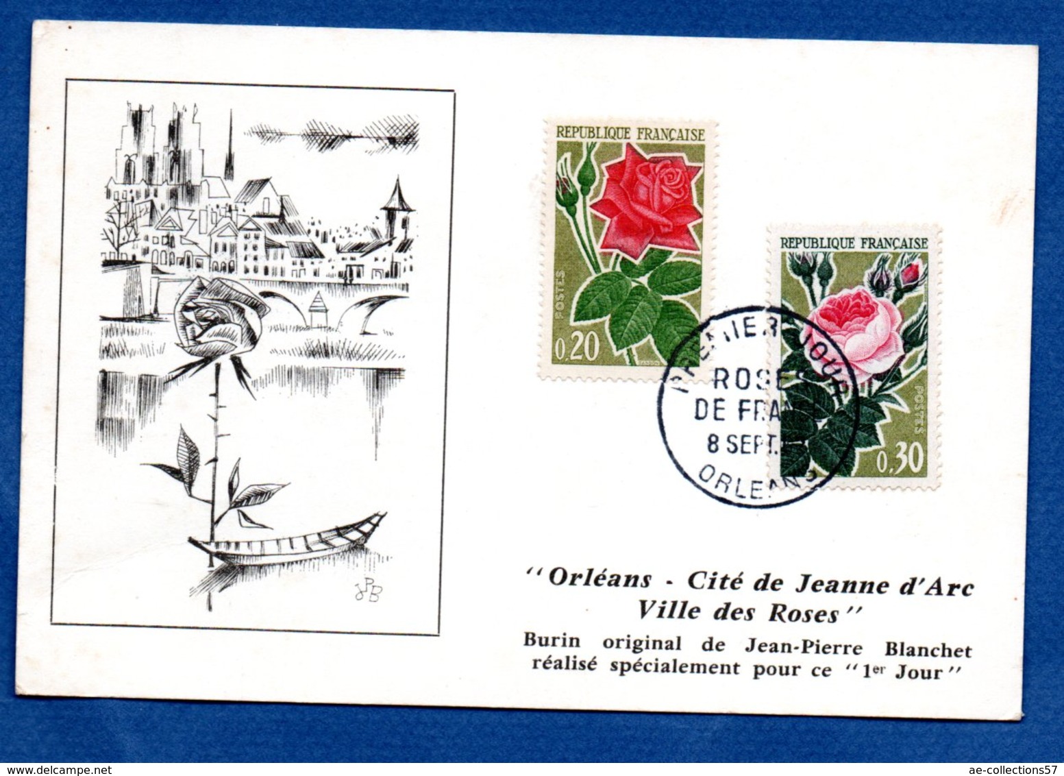 Carte   / Orélans - Cité De Jeanne D'Arc - Ville Des Roses / 8-9-62 - 1960-1969