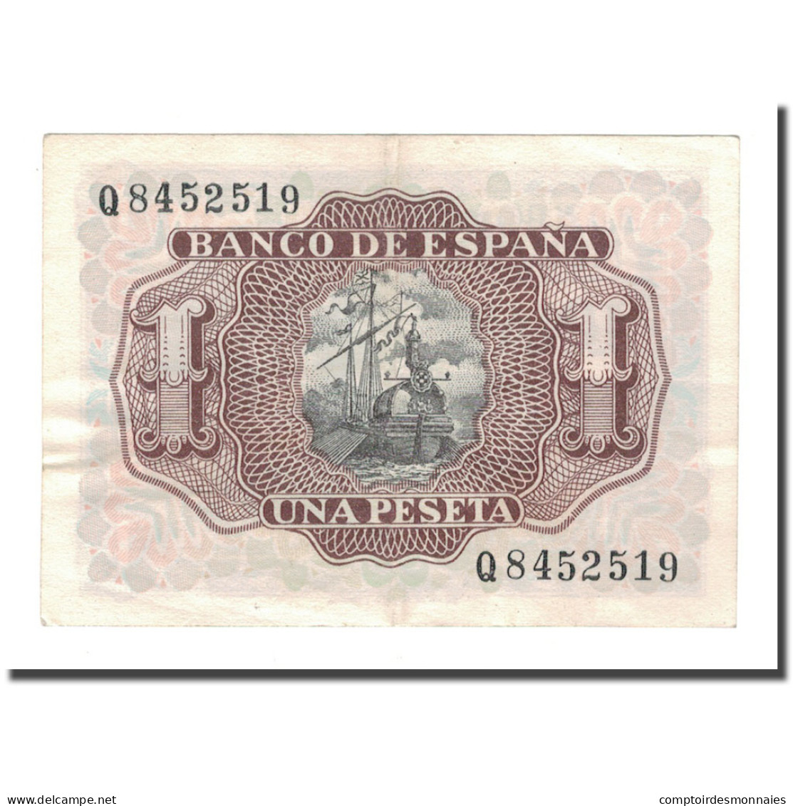 Billet, Espagne, 1 Peseta, 1953, 1953-07-22, KM:144a, TTB+ - 1-2 Pesetas