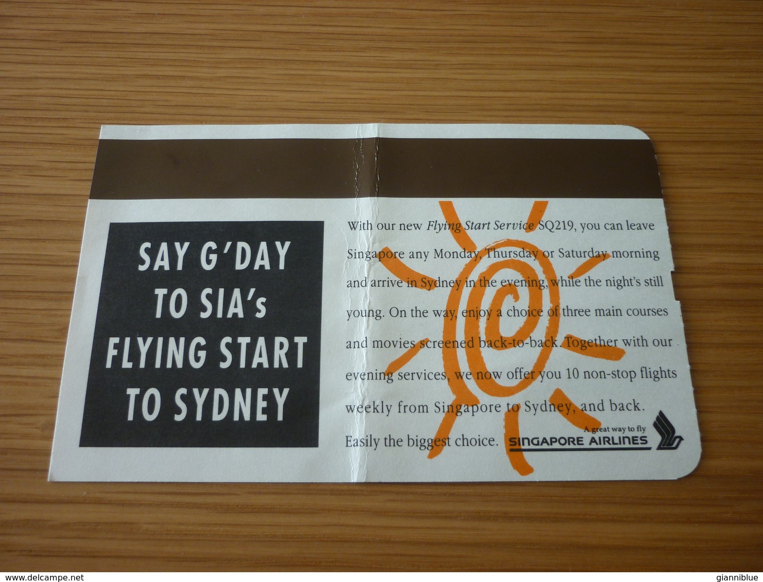 Singapore Airlines Old Boarding Pass (Athens-Singapore) Economy Class - Bordkarten