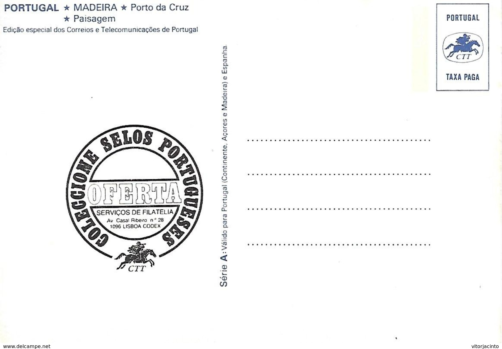 Entier Postaux De Tourisme - Porto Da Cruz - Landscape - (Madeira) - Portugal - Postal Stationery