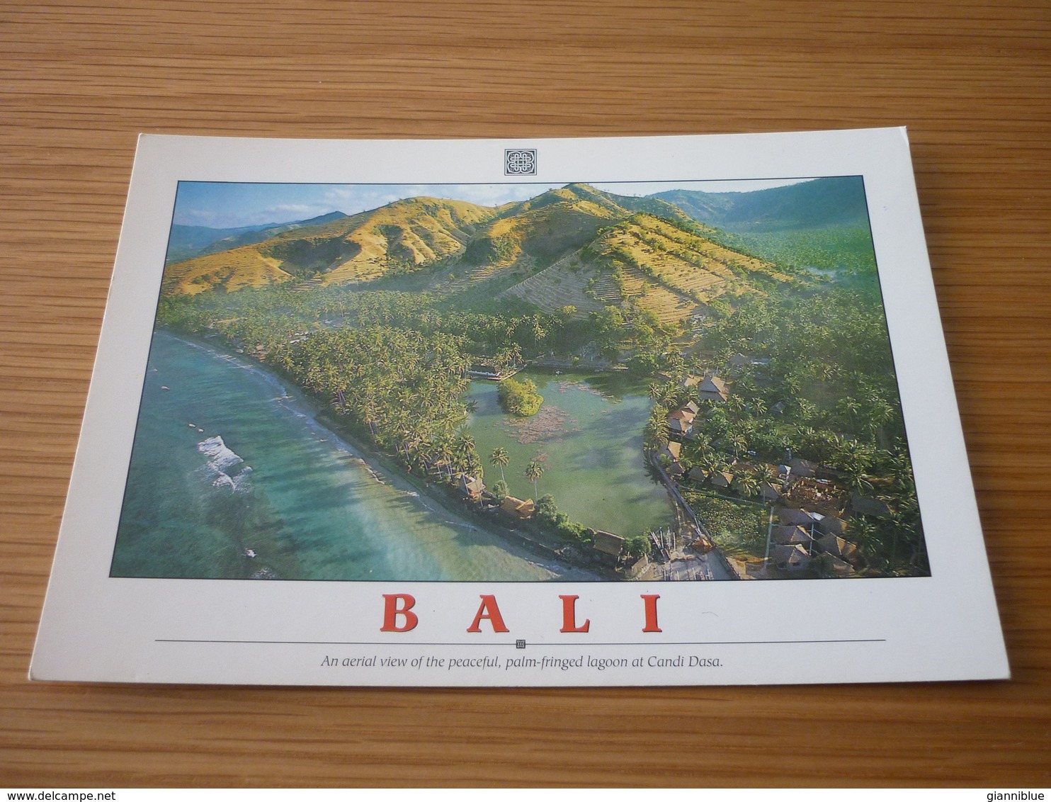 Candi Dasa Lagoon Indonesia Bali Postcard Carte Postale (palm Trees Palms) - Autres & Non Classés