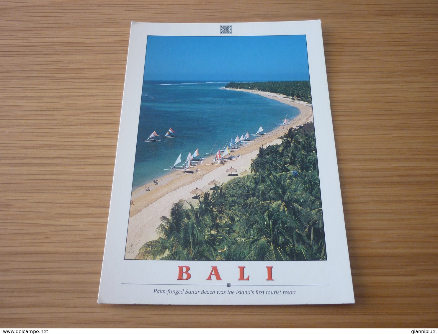 Sanur Beach Palm Trees Palm Windsurf Indonesia Bali Postcard Carte Postale - Autres & Non Classés