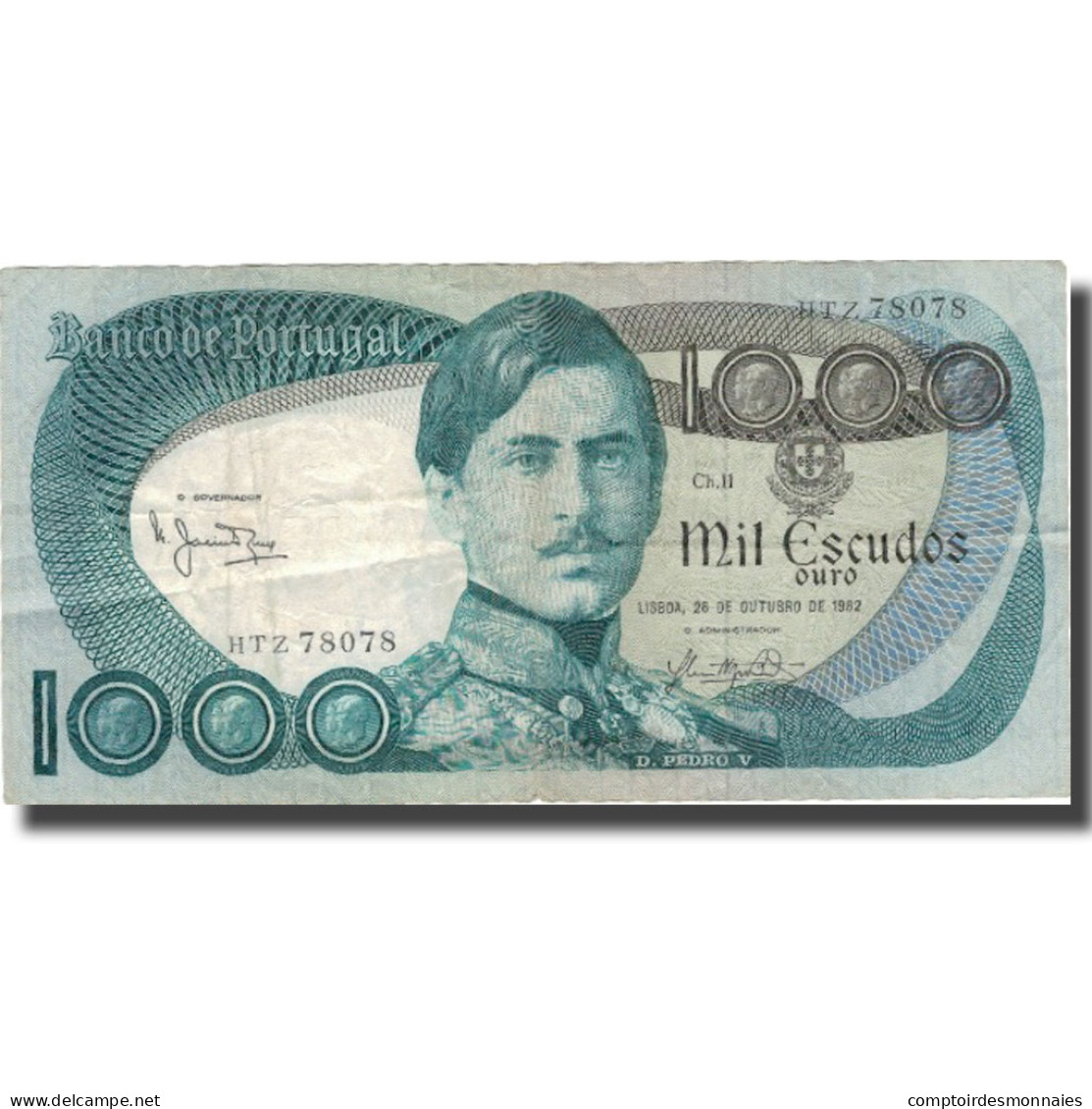 Billet, Portugal, 1000 Escudos, 1982, 1982-10-26, KM:175e, TTB - Portugal