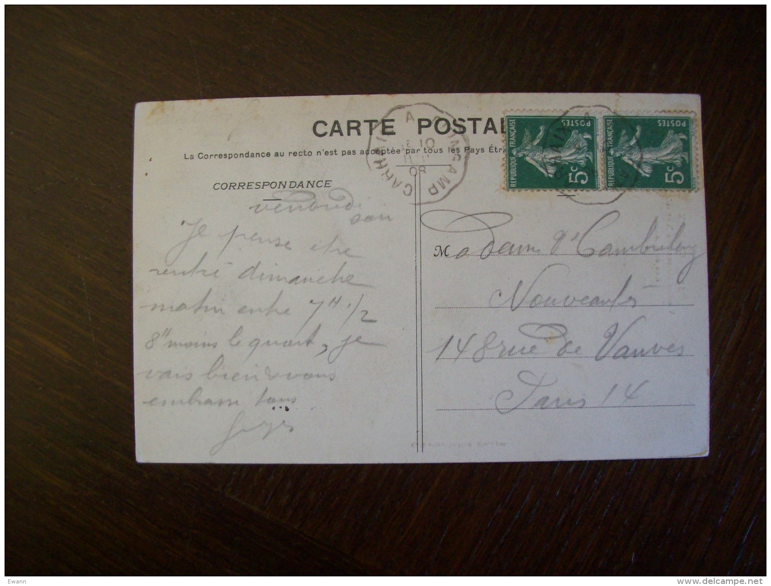 Carte Postale Ancienne De Carhaix: Rue De La Mairie - Carhaix-Plouguer