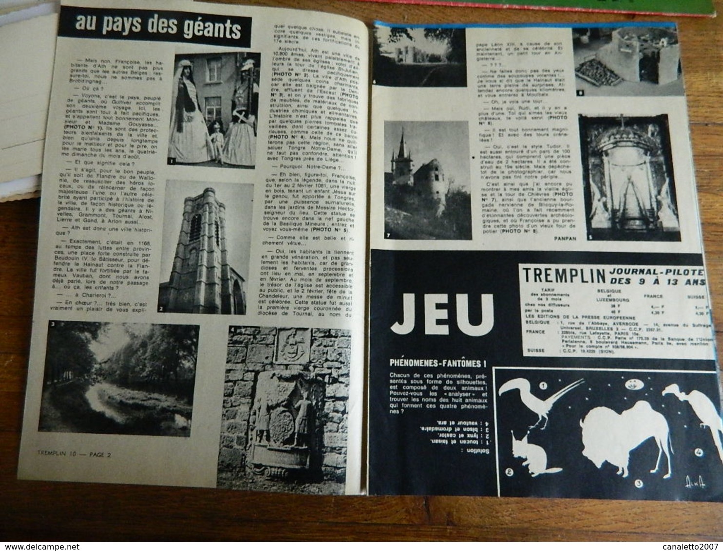 ATH:TRES BEAU N° 10 DU 11 MARS 1966 DE TREMPLIN-AU PAYS DES GEANTS-ARTICLE AVEC PHOTOS-18 PAGES - Autres & Non Classés