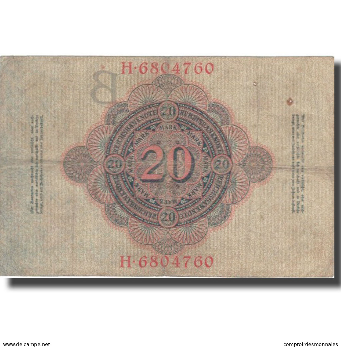 Billet, Allemagne, 20 Mark, 1910, 1910-04-21, KM:40b, TB+ - 20 Mark
