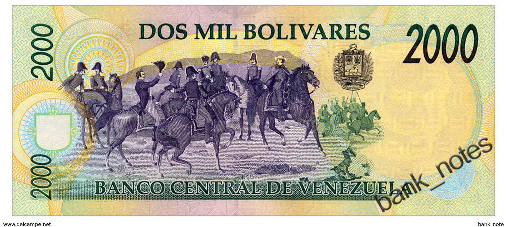 VENEZUELA 2000 BOLIVARES 1998 Pick 77c Unc - Venezuela