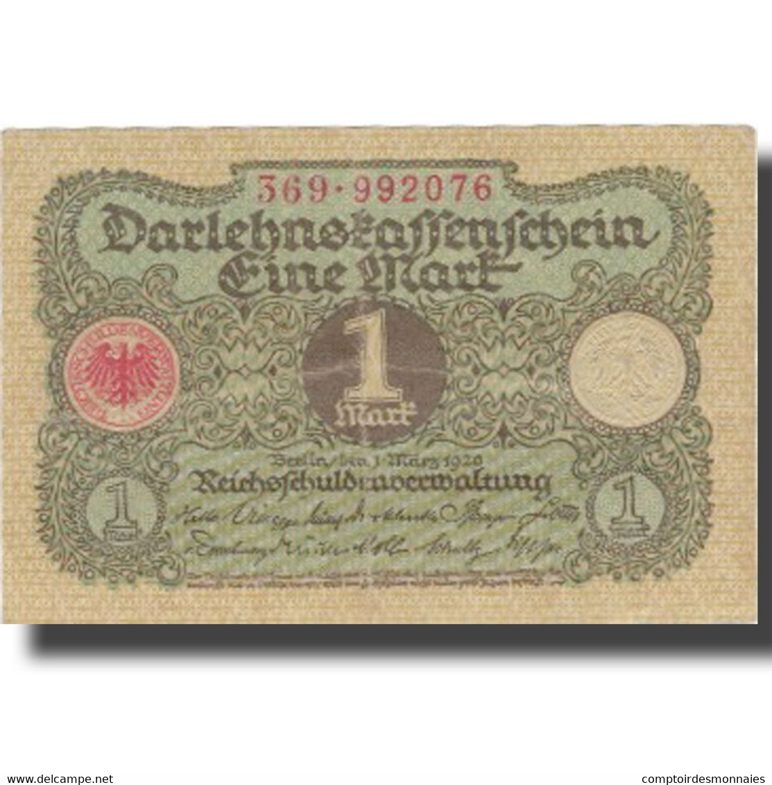 Billet, Allemagne, 1 Mark, 1920, 1920-03-01, KM:58, TTB - 1 Mark