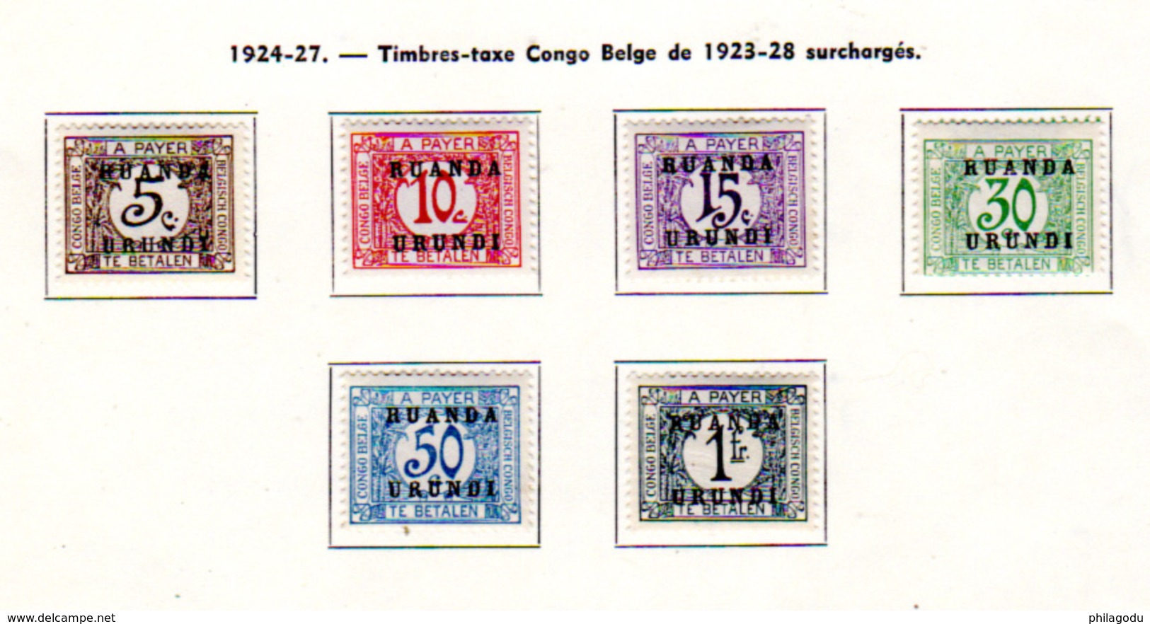 1953-57  Ruanda-Urundi,fleurs, Baudoin, Mozart, Croix-Rouge, Séries Entre 177 Et 204*,+ TX 9-14*, Cote 38 €, - Neufs