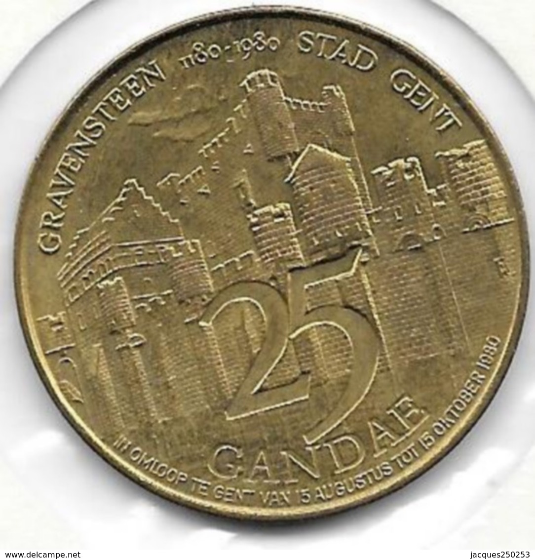 25 GANDAE  1980 STAD GENT - Tokens Of Communes