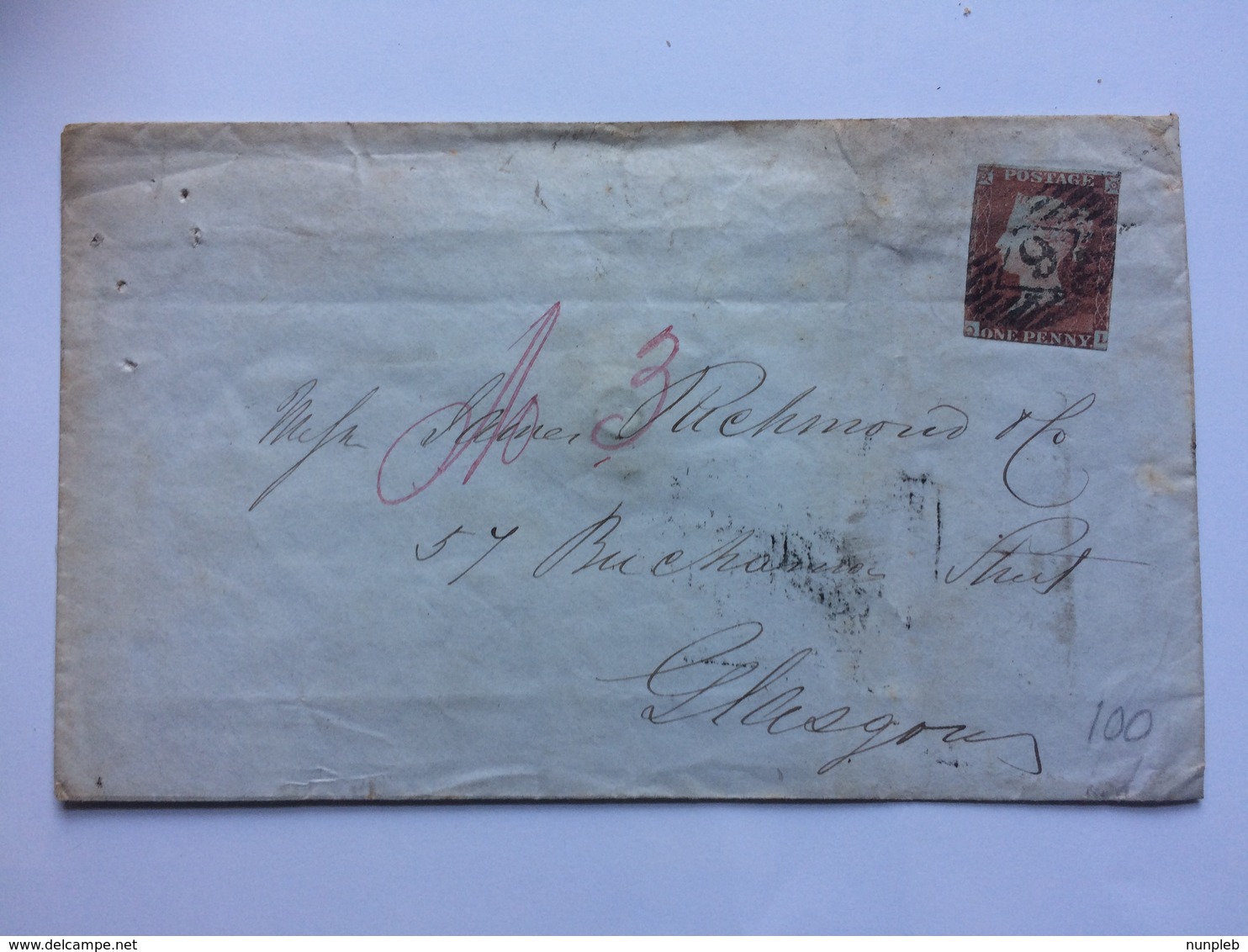 GB - Victoria 1848 Cover To Glasgow - Diamond 6 London Postmark - Lovely Keith & Co. Silk Manufacturers Seal To Rear - Covers & Documents