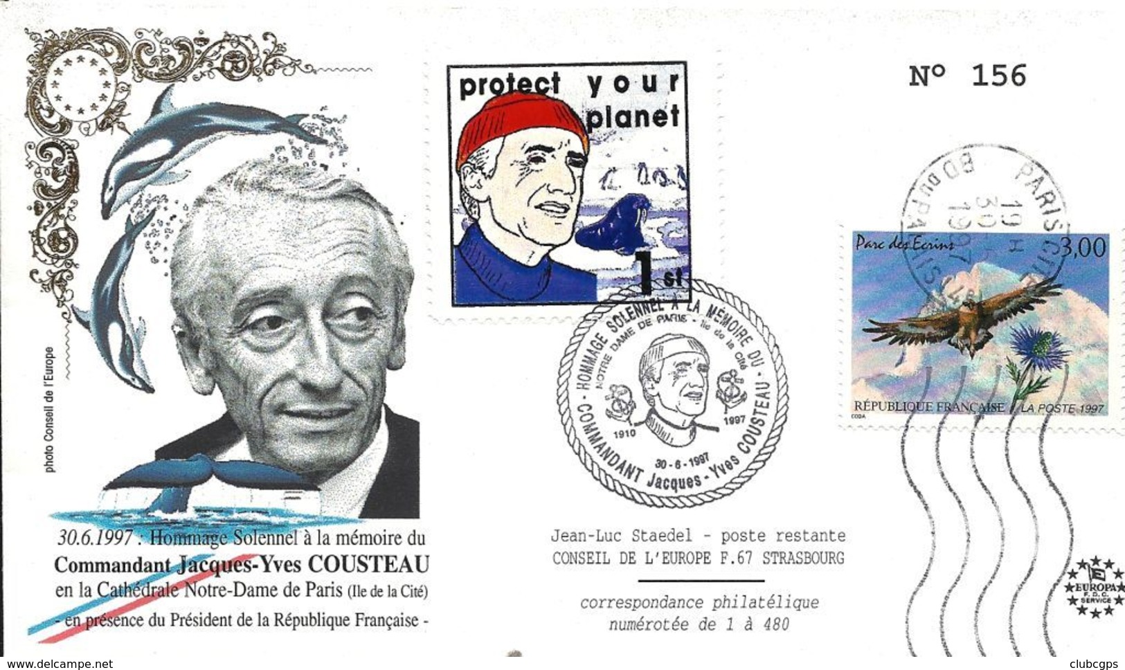 Premier Jour Hommage Au Commandant Jacques Yves Cousteau - 1990-1999