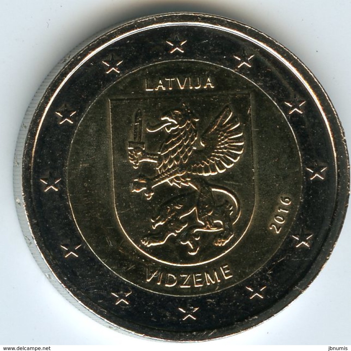 Lettonie Latvia 2 Euro 2016 Vidzeme UNC - Lettonie