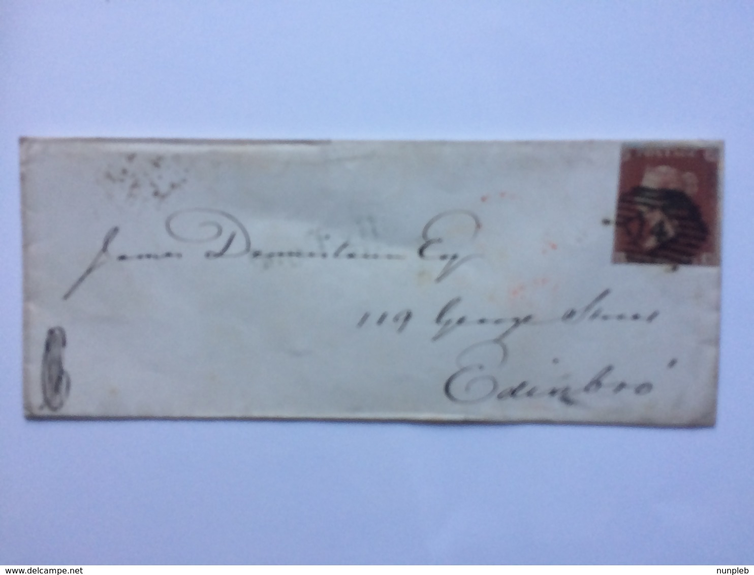 GB - Victoria 1853 Cover To Edinburgh - Diamond 14 London Postmark - Balls Pond Single Line To Rear - Brieven En Documenten