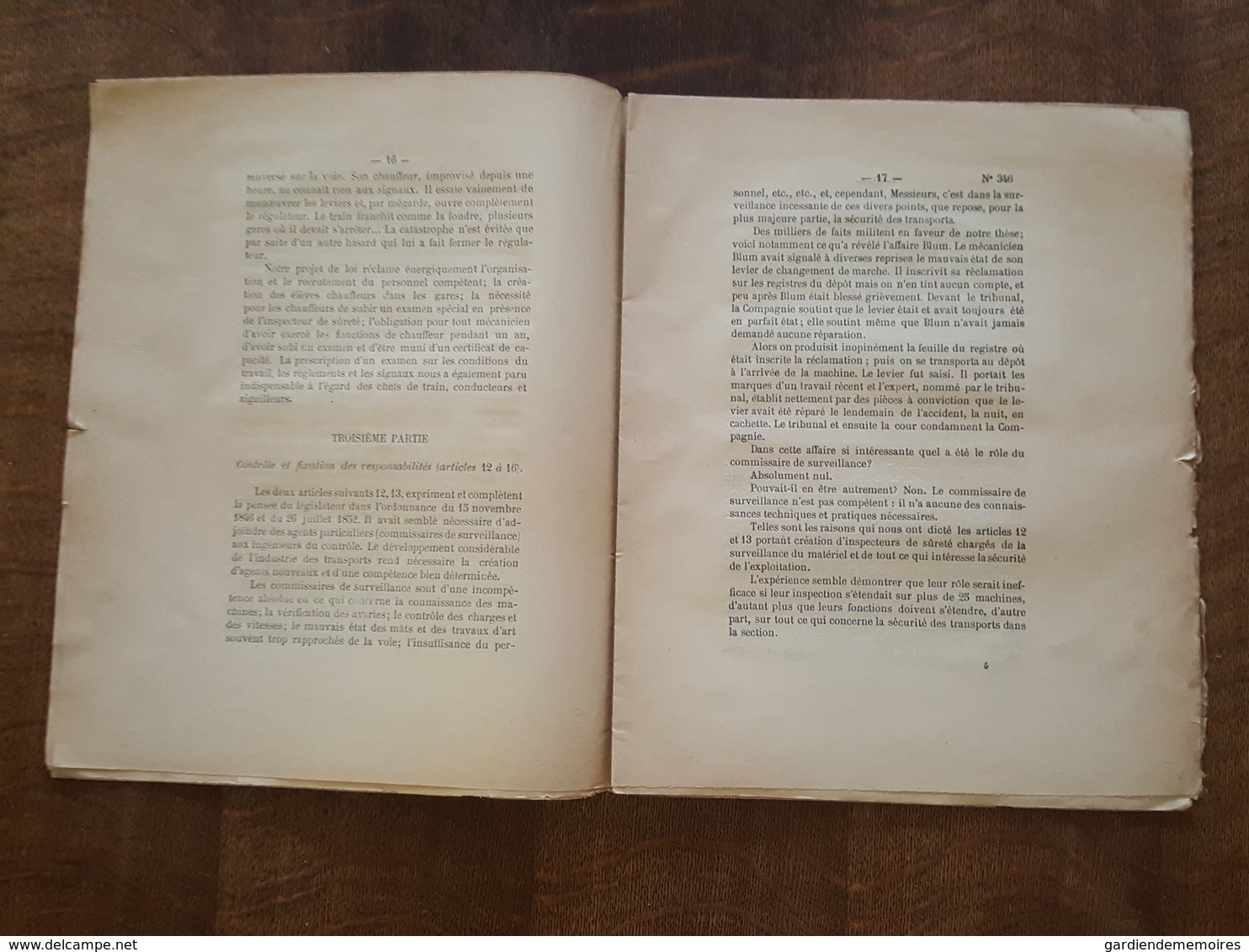 1886 - Proposition De Loi D E52 Pages - Relative à La Sécurité Publique Dans Les Chemins De Fer - Wetten & Decreten