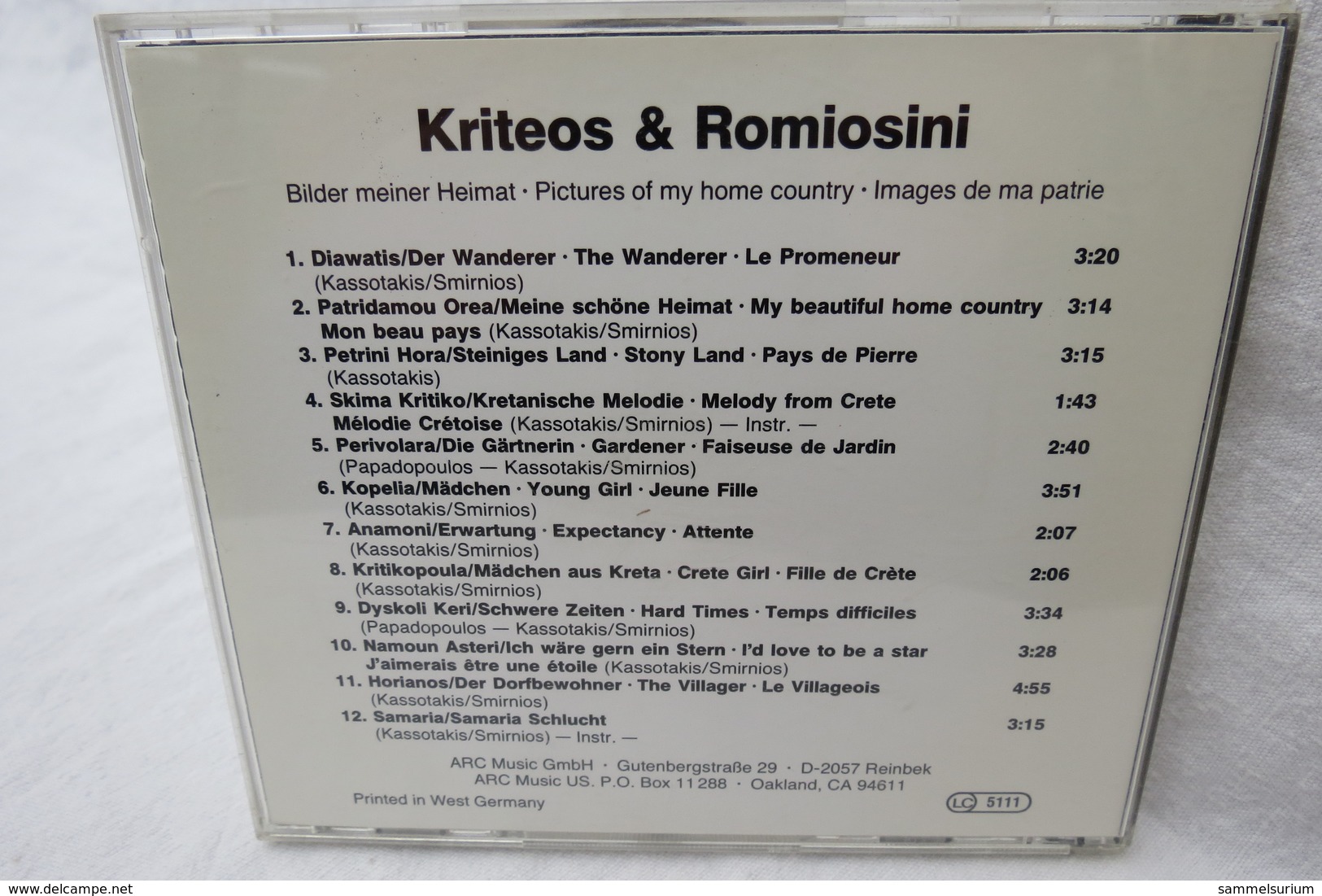 CD "Kriteos & Romiosini" Bilder Meiner Heimat - Sonstige & Ohne Zuordnung