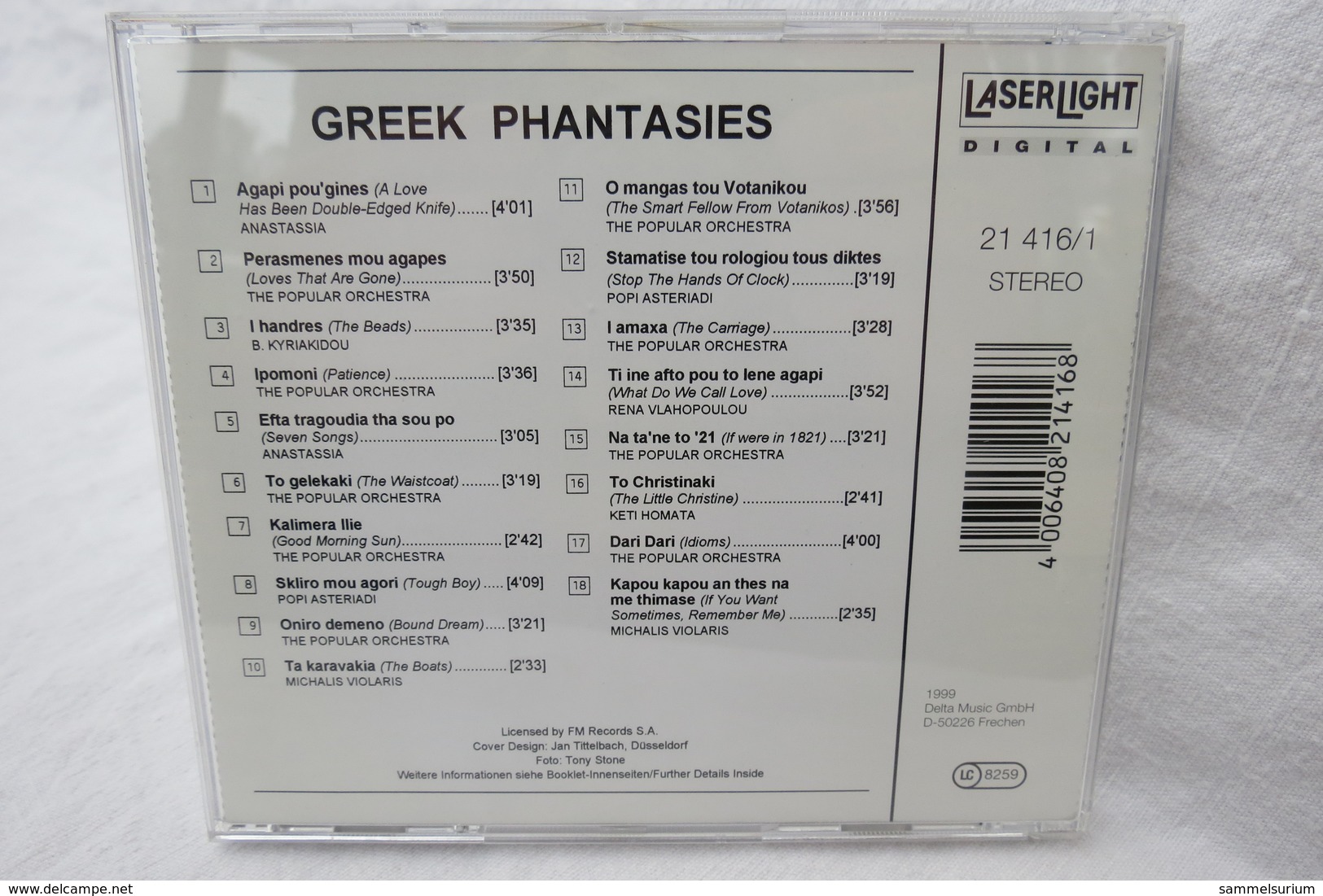 CD "Greek Phantasies" Div. Interpreten - Sonstige & Ohne Zuordnung