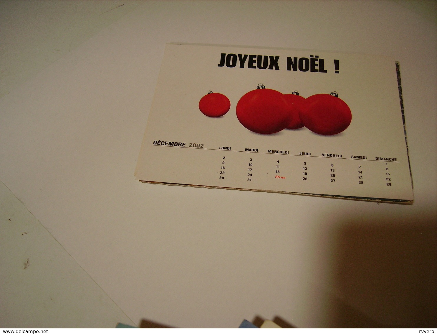 CARTE POSTALE JOYEUX NOEL PUBLICITE BABYBEL DECEMBRE  2002 - Publicité