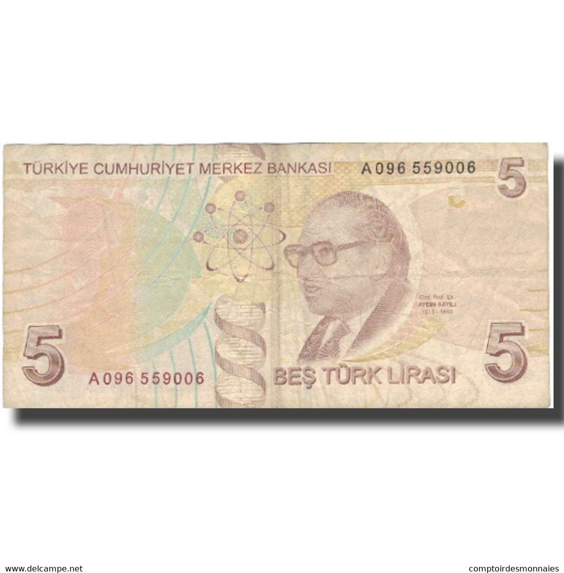 Billet, Turquie, 5 Lira, 1970, 1970, KM:222, TTB - Turquie