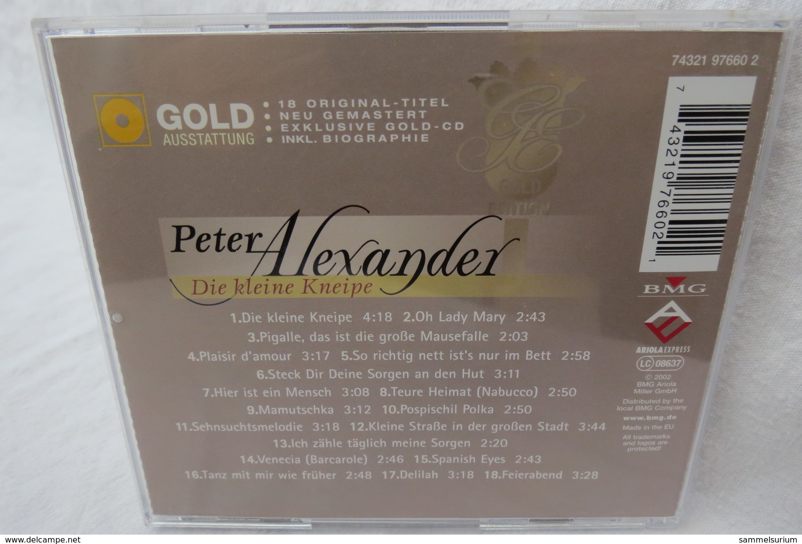 CD "Peter Alexander" Die Kleine Kneipe, Gold Edition - Autres - Musique Allemande