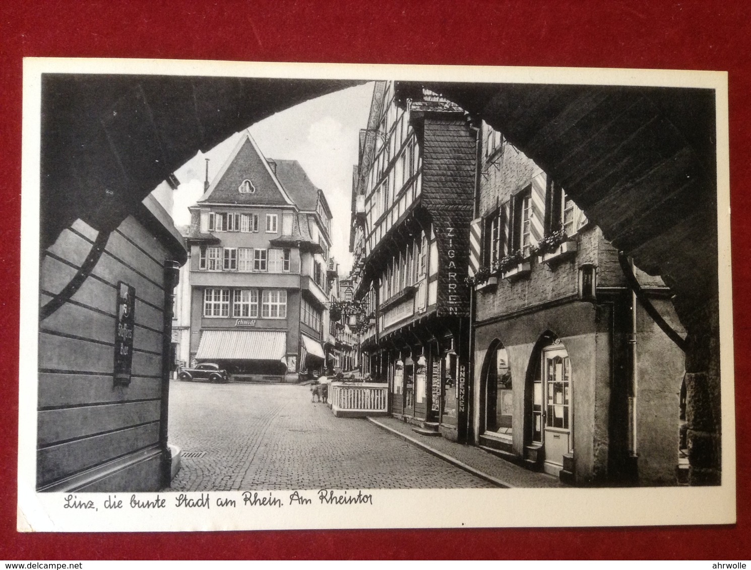 AK Linz Rhein Am Rheintor Häuser Straße 1951 Sonderstempel - Linz A. Rhein