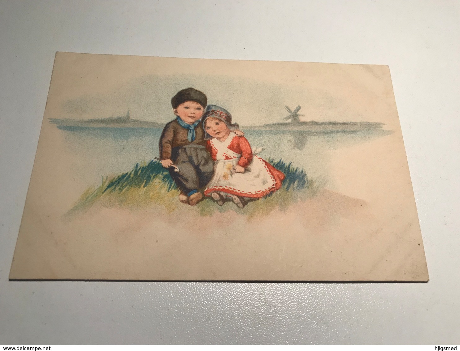 Elly Frank Unsigned Graphic Art Young Girl Boy Hat Mill Mühle Lake WSSB 9120 Post Card Postkarte POSTCARD - Frank, Elly