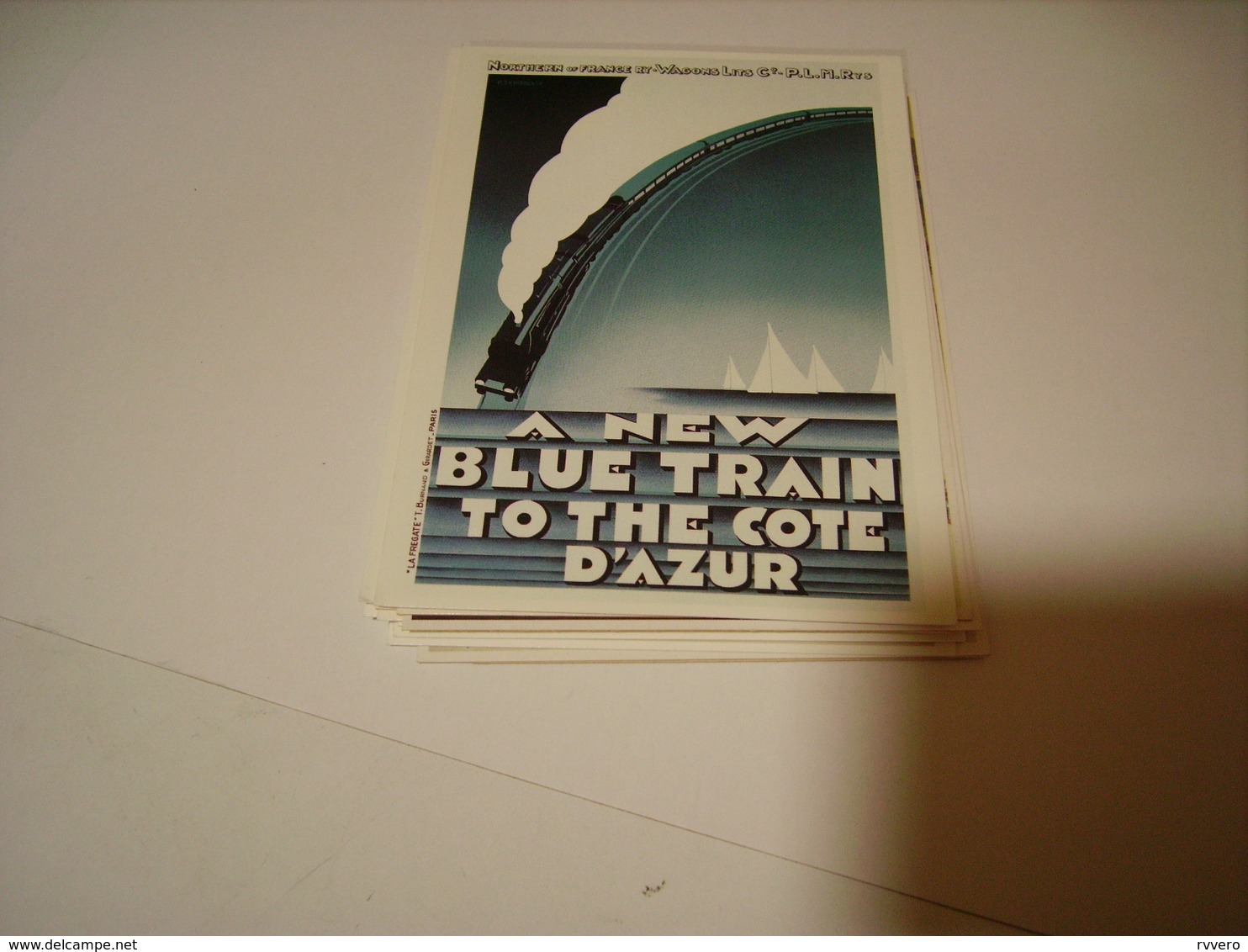 CARTE POSTALE PUBLICITE THE NEW BLUE TRAIN TO THE COTE D AZUR - Autres & Non Classés