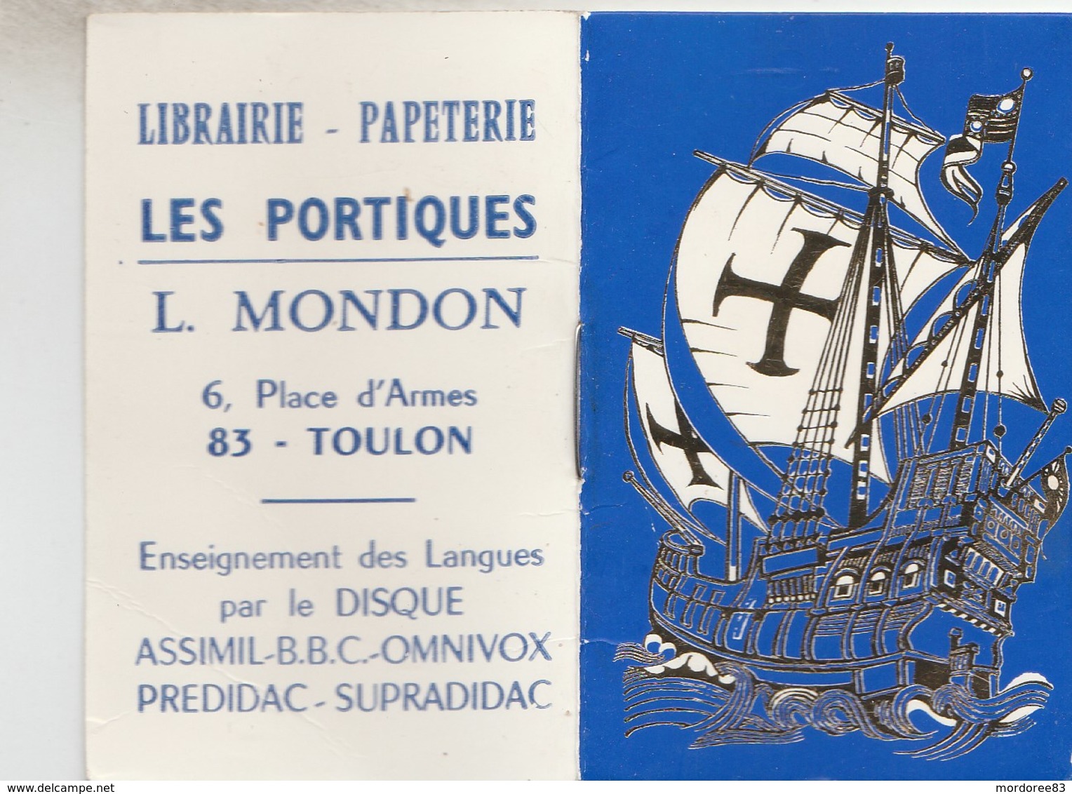 CALENDRIER 1973 LIBRAIRIE LES PORTIQUES L.MONDON TOULON - Petit Format : 1971-80