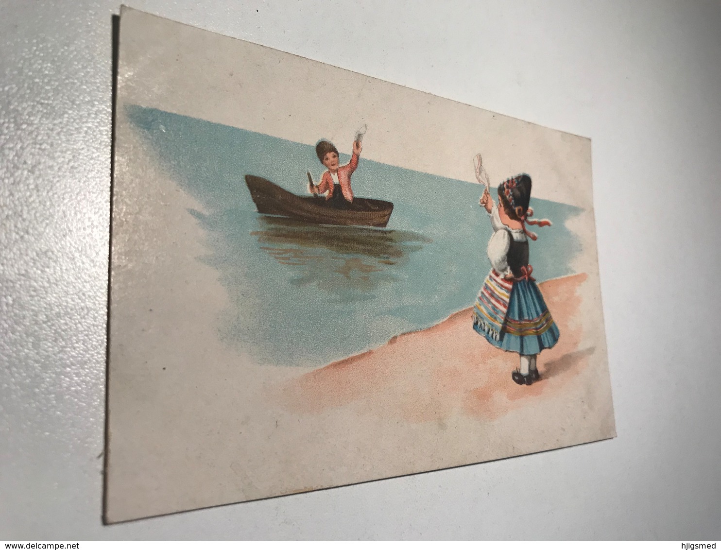 Elly Frank Artist Unsigned Graphic Art Young Couple Boy Girl In Costume Boat WSSB 9129 Post Card Postkarte POSTCARD - Frank, Elly