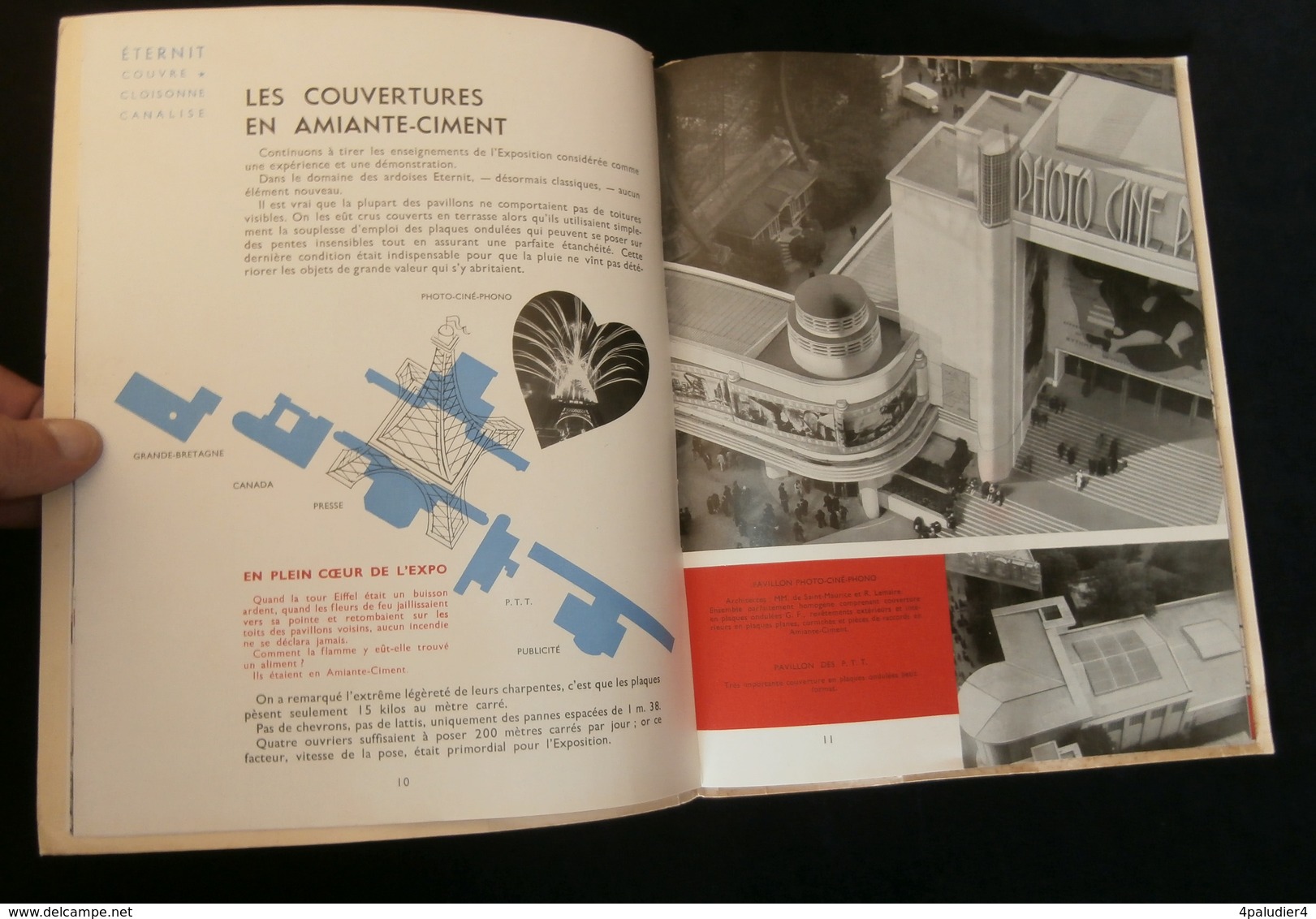 ( Paris Exposition Universelle De 1937 ) LES ENSEIGNEMENTS D'UNE EXPERIENCE Société ETERNIT PROUVY-THIANT ( NORD ) - 1900 – 1949
