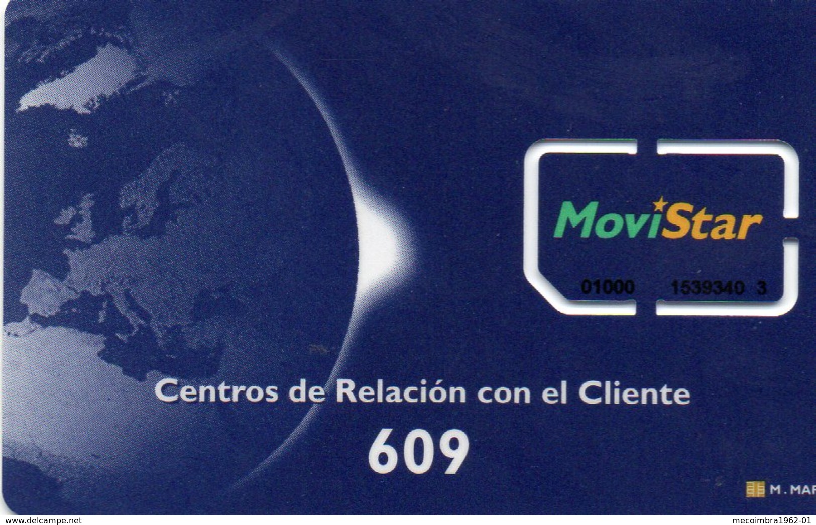 Carte De Téléphone Portable Sim - Movistar - Telefonica - Espagne - Telefonica