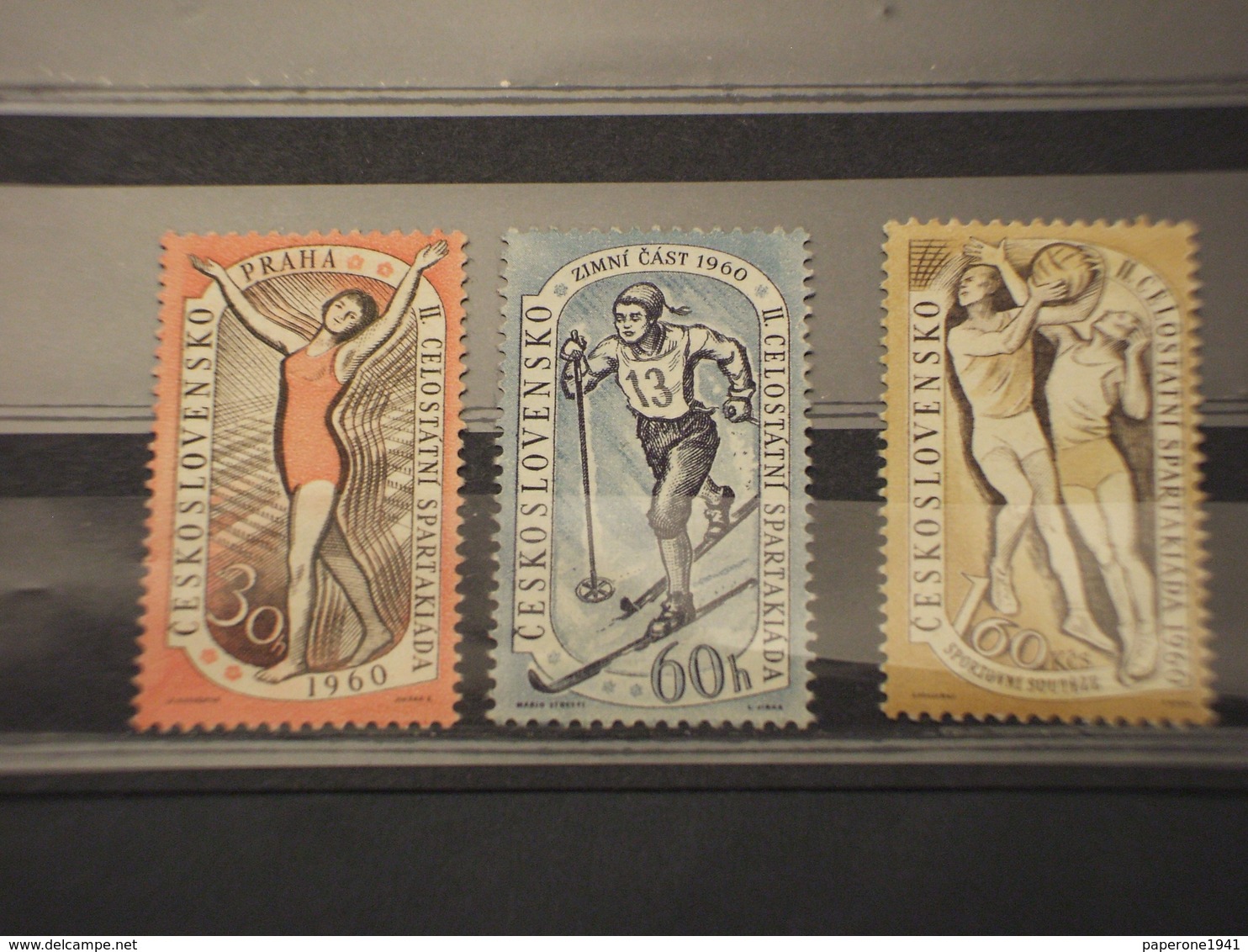 CECOSLOVACCHIA - 1960 SPORT  3  Valori - NUOVI(++) - Unused Stamps