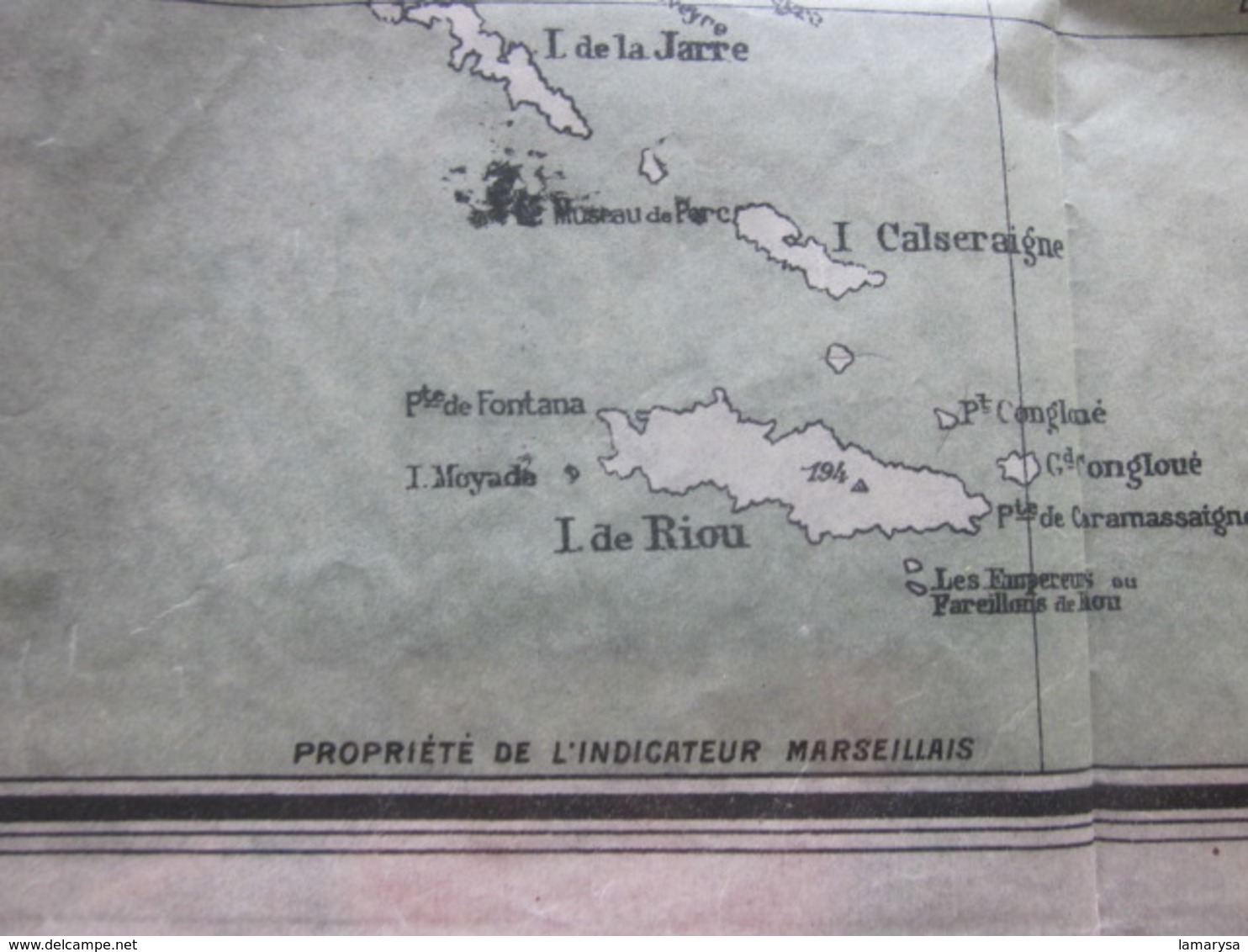 CARTE GÉOGRAPHIQUE PLAN COMMUNE DE MARSEILLE & ENVIRONS-PAPIER ORIGINAL FIN-INDICATEUR MARSEILLAIS Année à Déterminer ? - Geographical Maps