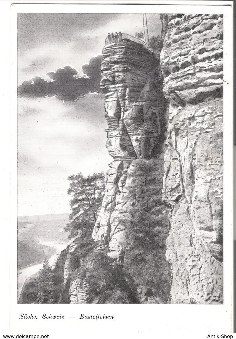 Bastei - Basteifelsen-sächs. Schweiz Von 1905 (098AK) - Bastei (sächs. Schweiz)