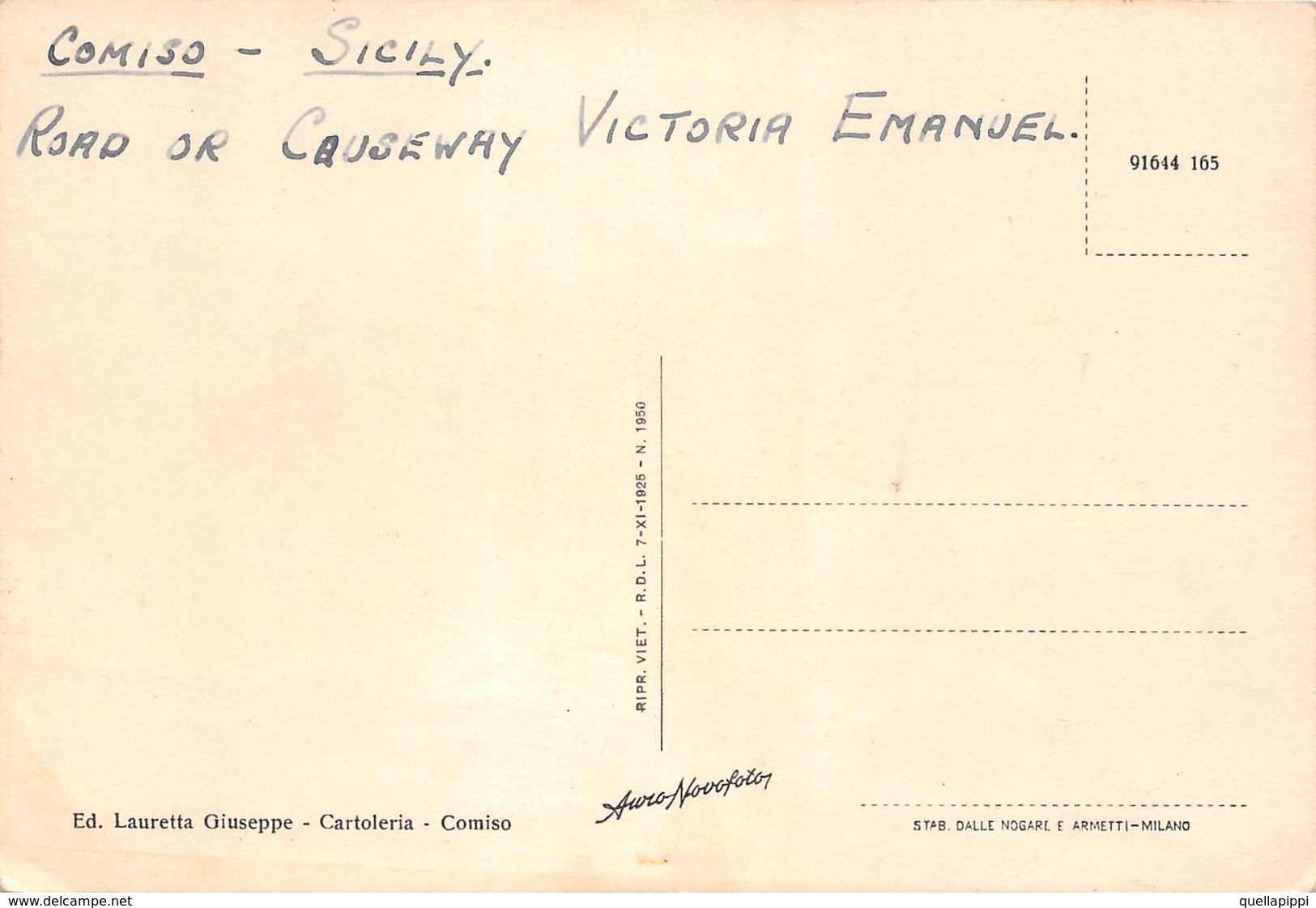 08657 "(RG) COMISO - CORSO VITTORIO EMANUELE - 1925" ANIMATA. CART NON SPED - Ragusa