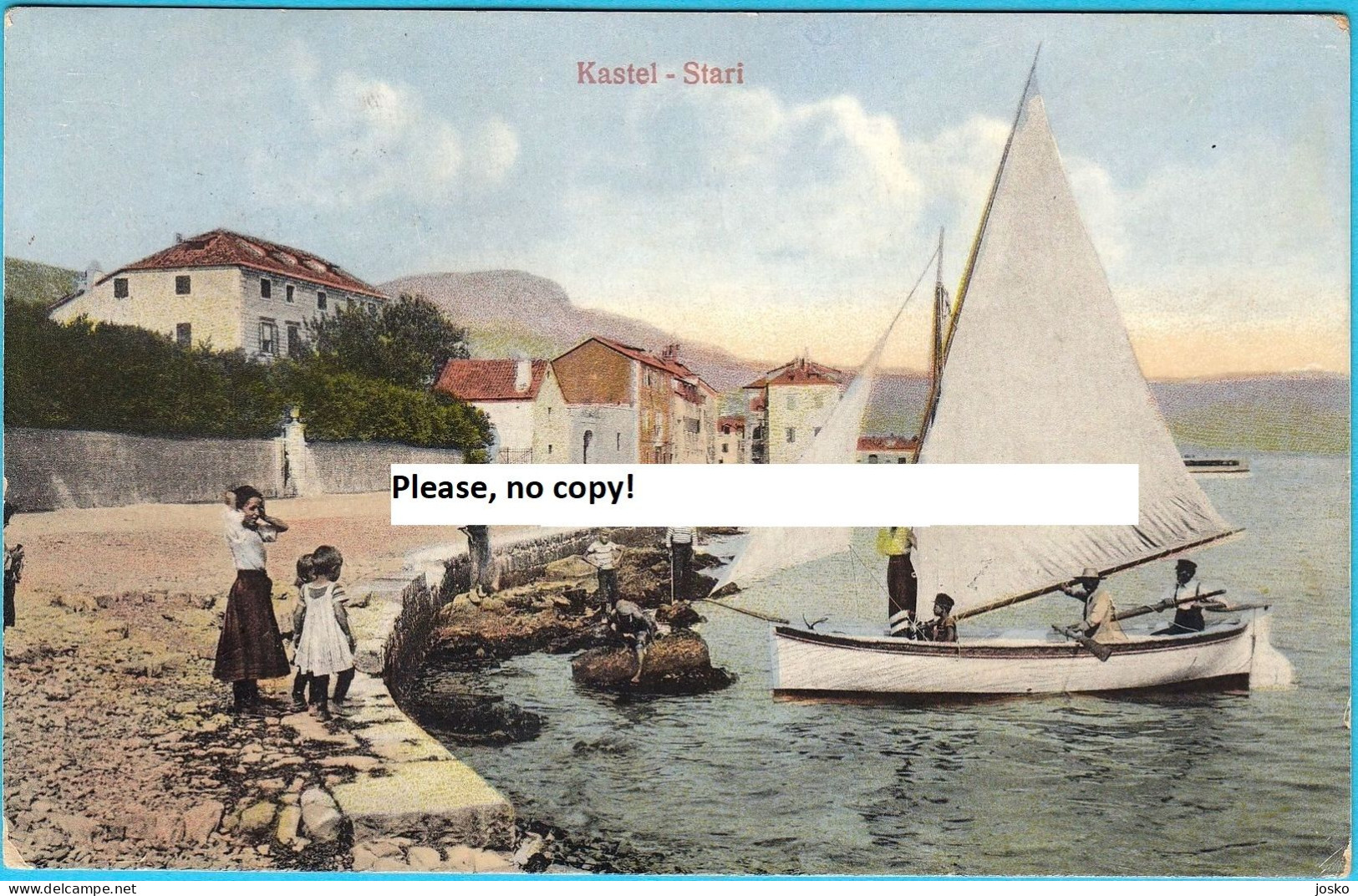 KASTEL STARI Near Split  ( Croatia ) * Travelled 1915. * K.u.K. CENSURE * Kastela - Croatia