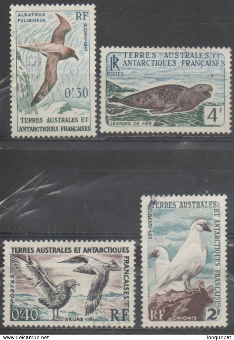 TERRES AUSTRALES Et ANTARCTIQUES Fçaises - Faune : Albatros Fuligineux, Skuas, Chionis, Léopard De Mer - Used Stamps