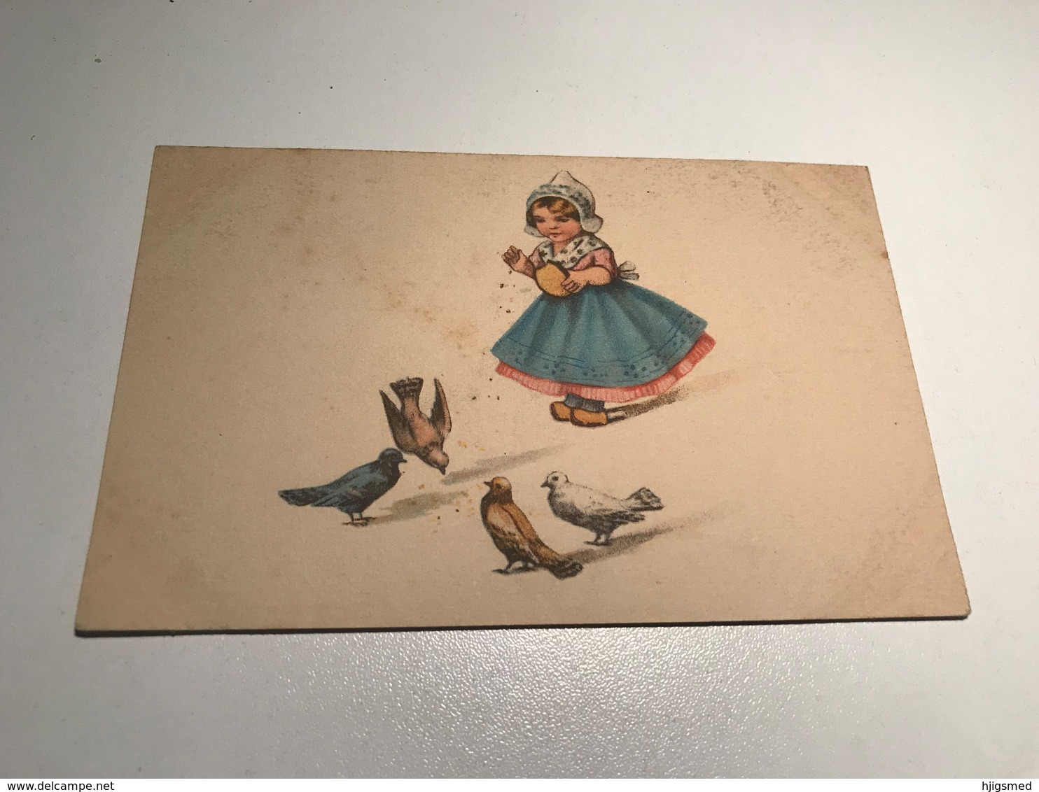 Elly Frank Young Girl In Costume Feeding Birds Bird Unsigned Graphic Art WSSB 9159 Post Card Postkarte POSTCARD - Frank, Elly