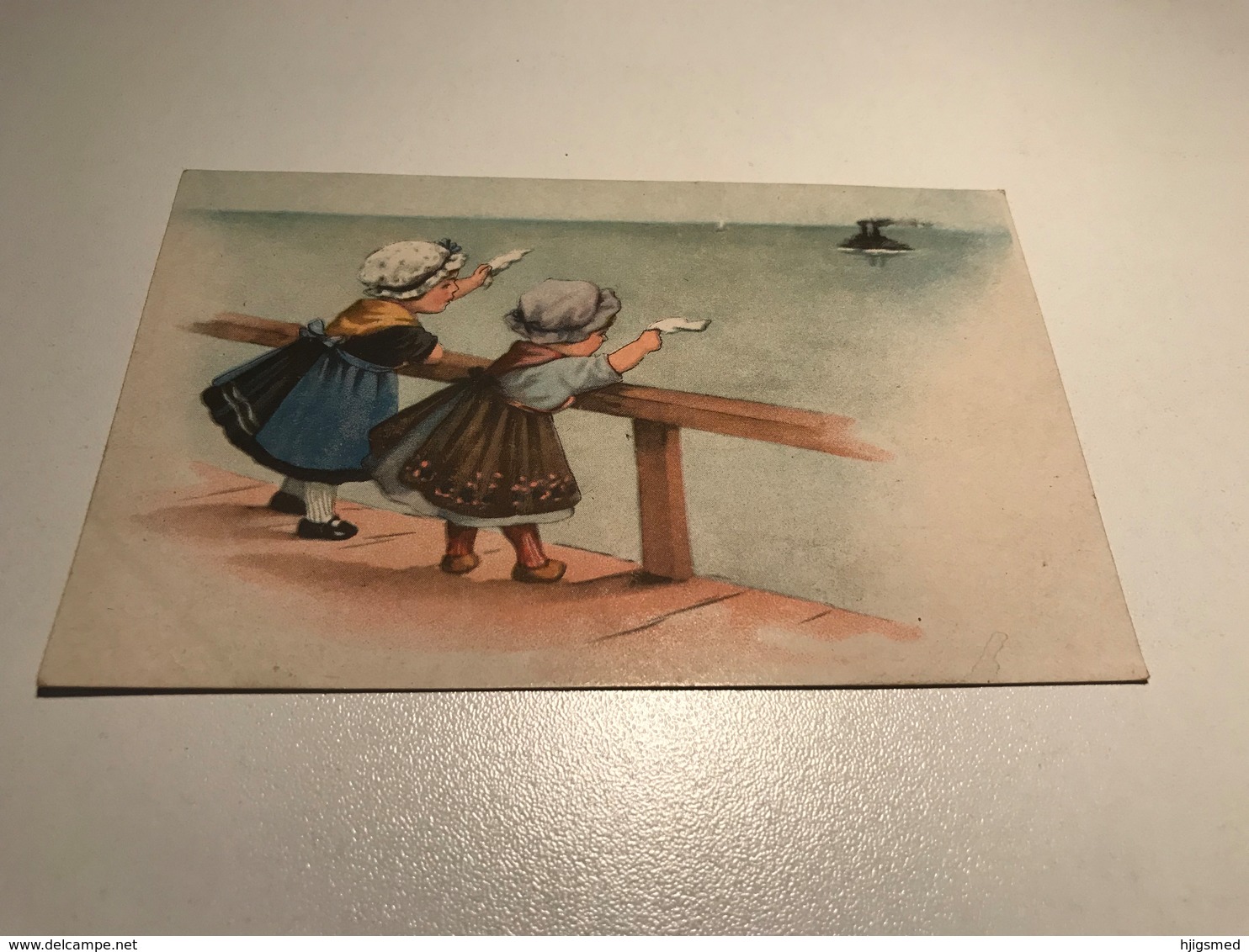 Elly Frank Young Girls Children Farewell Steam Boat Unsigned Graphic Art WSSB 9167 Post Card Postkarte POSTCARD - Frank, Elly